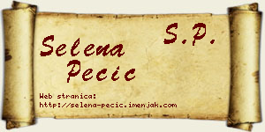 Selena Pecić vizit kartica